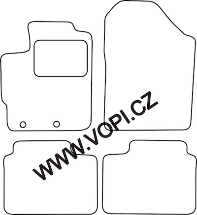 Autokoberce Toyota Yaris 2010 - 2014 Carfit (4780)